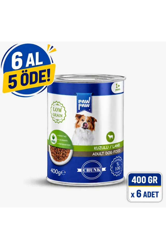 Kuzulu Yetişkin Köpek Konservesi 400 gr | 6 Al 5 Öde