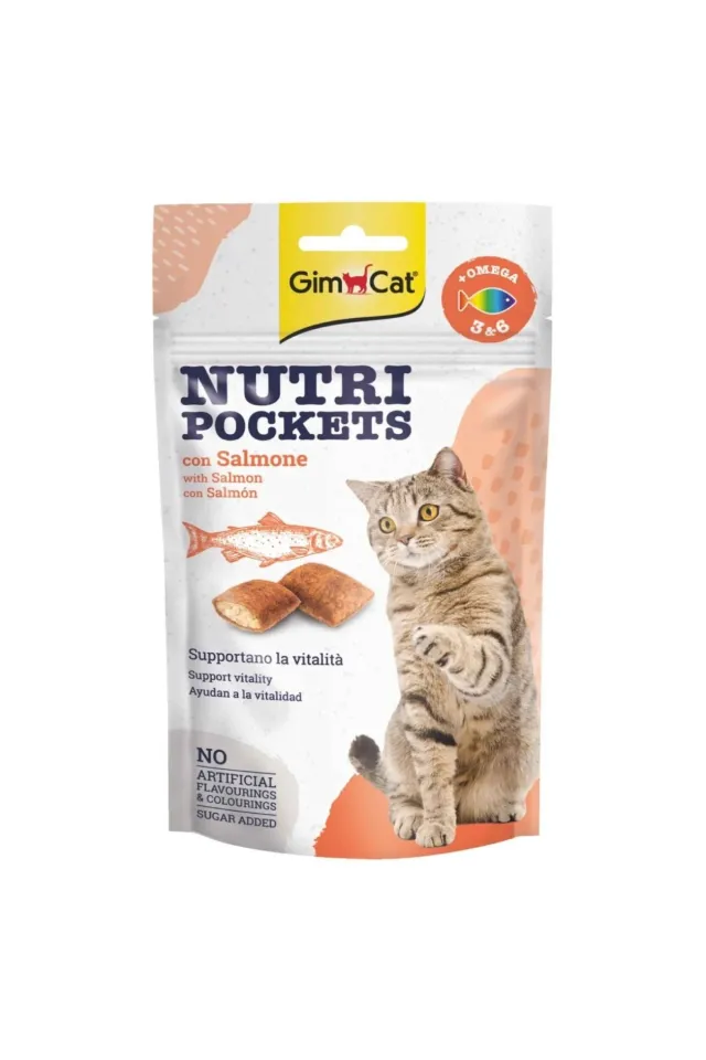 Nutripockets Kedi Ödülü Somon Omega 3&6 60Gr