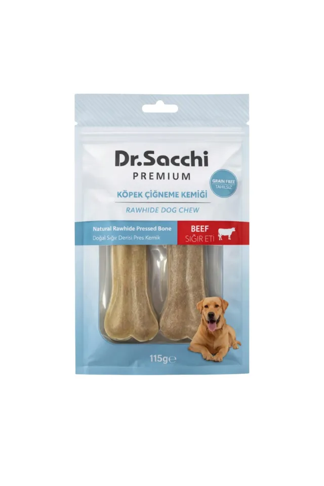 Premium Sığır Etli Doğal Sığır Derisi Press Kemik Tahılsız Köpek Ödülü 5” 55-60 Gr 2'li
