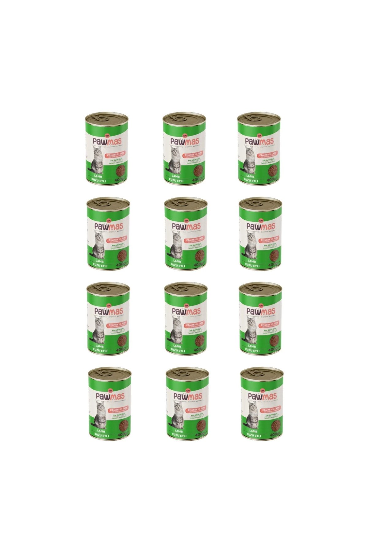 Kuzu etli yetişkin kedi konservesi 400 gr x 12adet