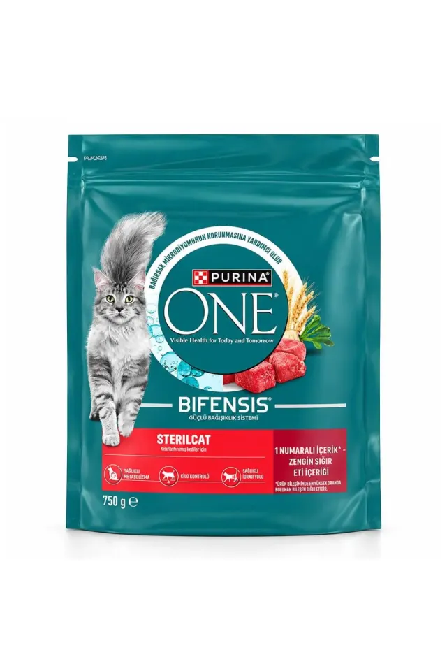 Sığır Etli Kısırlaştırılmış Kedi Maması 750gr