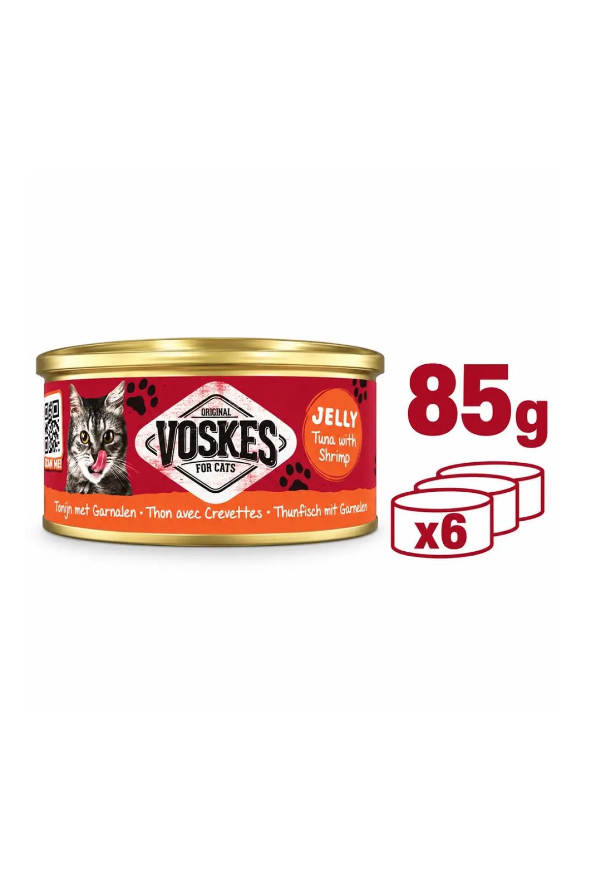 Ton Balığı ve Karidesli Kedi Konservesi 85gr 6lı Paket