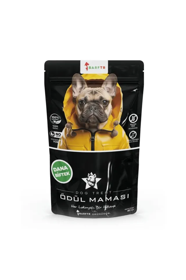 Dana Biftek Parçaları Köpek Ödül Maması 80 gr