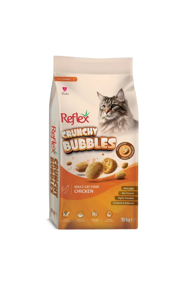 Crunchy Bubbles Tavuklu Yetişkin Kedi Maması 10 kg