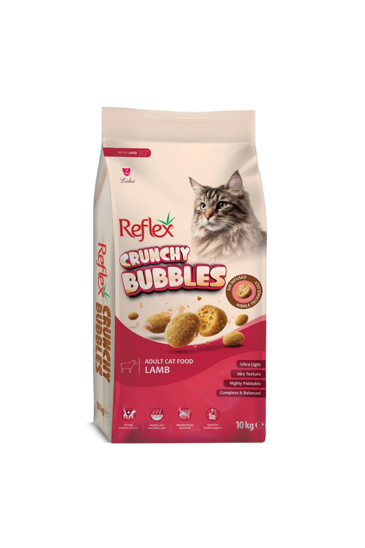 Crunchy Bubbles Kuzu Etli Yetişkin Kedi Maması 10 kg