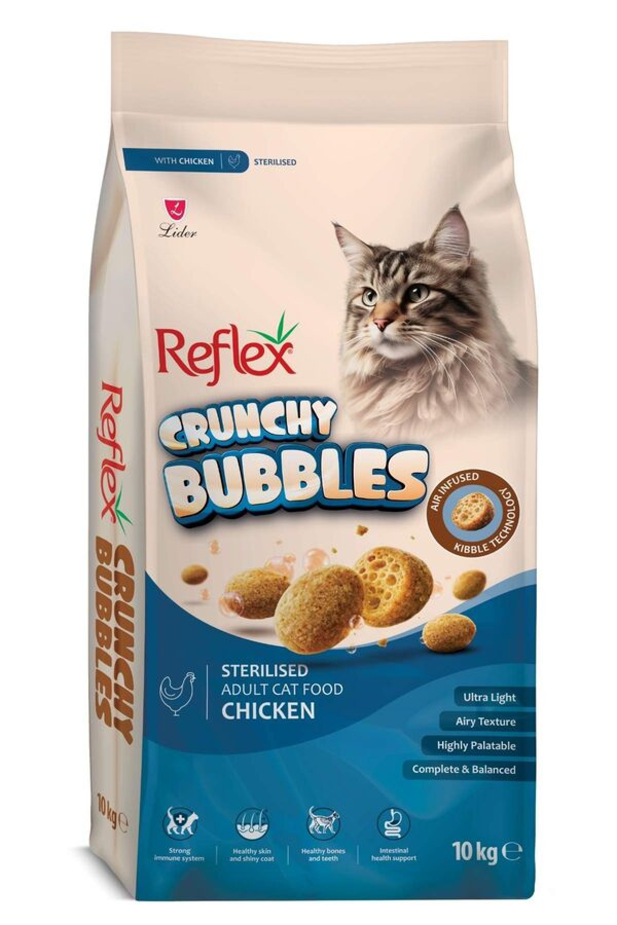 Crunchy Bubbles Tavuklu Kısırlaştırılmış Kedi Maması 10kg