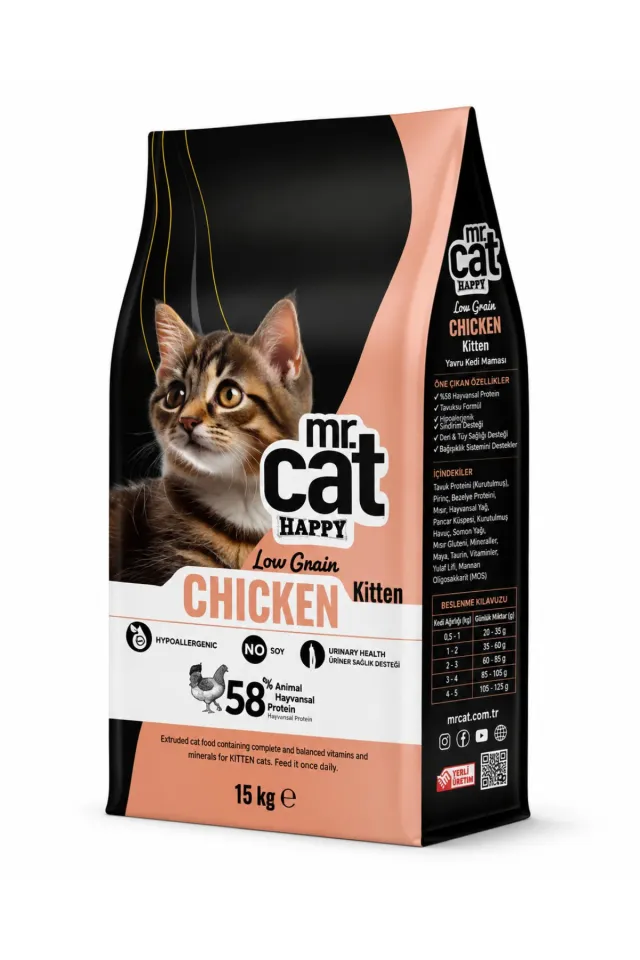 Tavuklu Yavru Kedi Maması 15 Kg