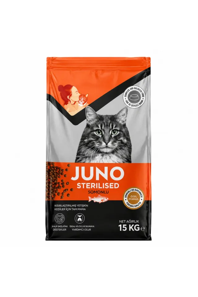Kısırlaştırılmış Yetişkin Kedi Maması Somonlu 15 Kg