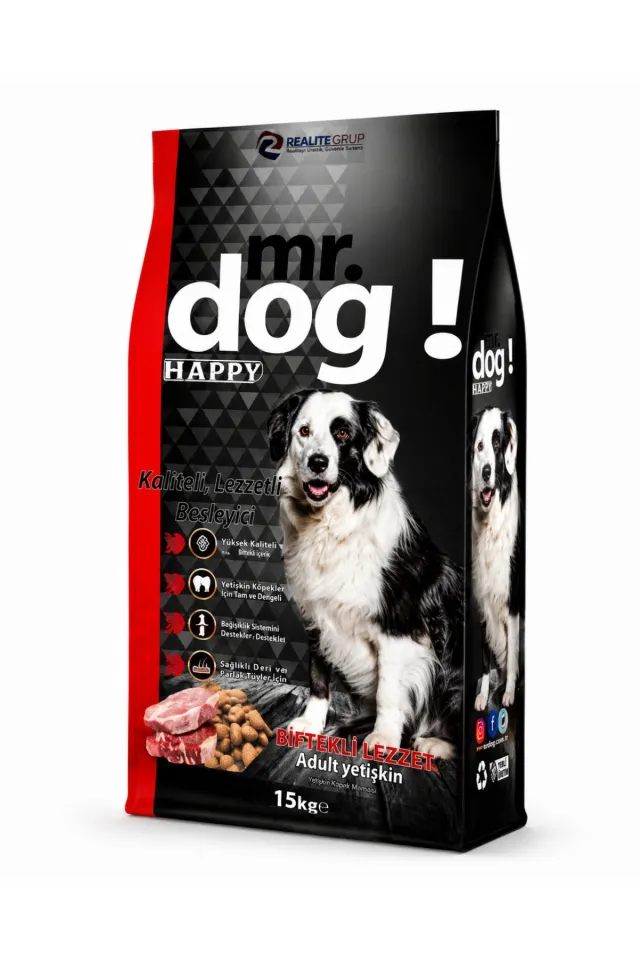 Biftekli Yetişkin Köpek Maması 15 kg