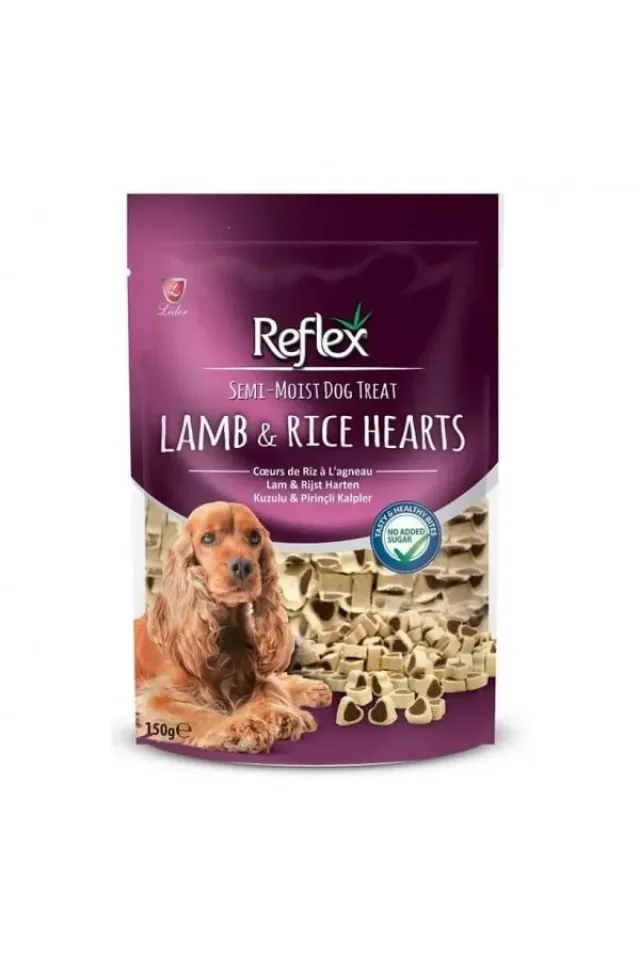 Semi-Moist Mini Heart Yarı Yumuşak Köpek Ödülü Kuzu ve Pirinçli 150 gr