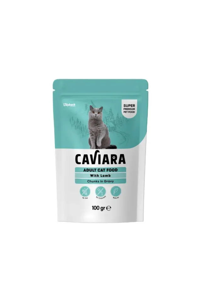 Pouch Sos İçinde Et Parçacıklı Kuzu Etli Yetişkin Kedi Konservesi 100 Gr 1