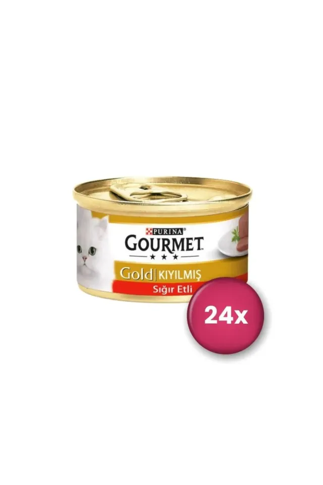 Kıyılmış Sığır Etli Yetişkin Kedi Konservesi 24 X 85 Gr