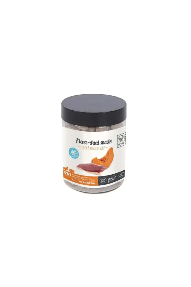 Freeze Dried Dondurularak Kurutulmuş %100 Balkabağı ve Ördekli Küp Köpek Ödülü 35 Gr