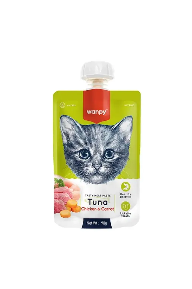 Taze Ton Balıklı ve Tavuklu Et Ezmesi Doğal Kedi Ödülü  90 Gr