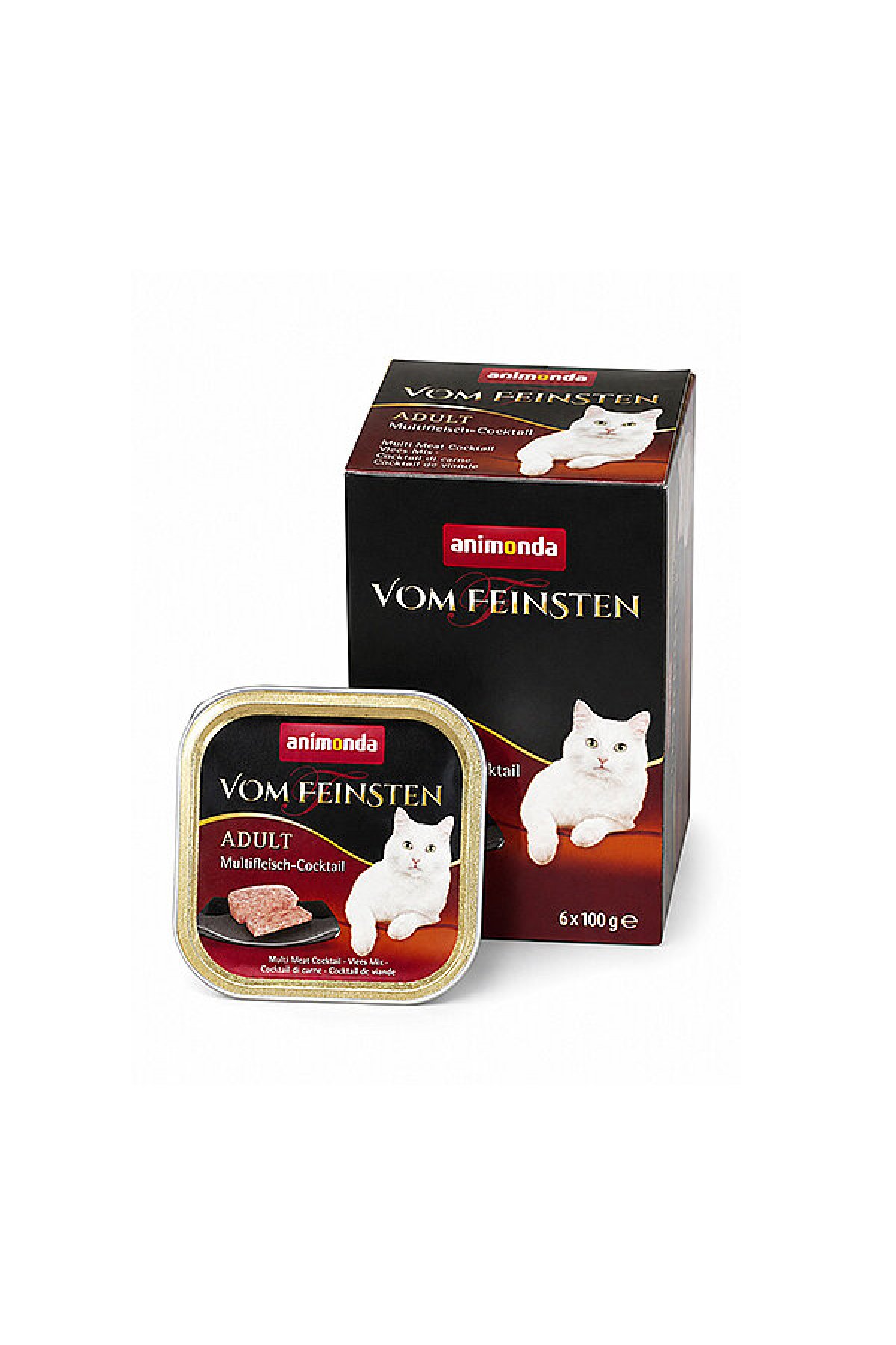 Vom Feinsten Karışık Etli Pate Yetişkin Kedi Yaş Maması 100 g (6'lı)