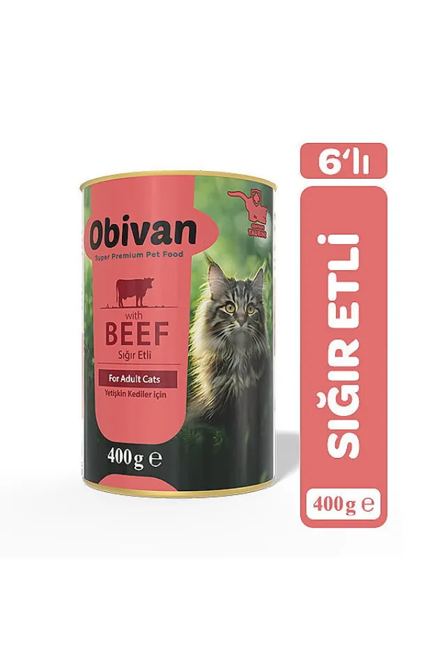 Sığır Etli Sos İçinde Gravy Yetişkin Kedi Konservesi 400 gr x 6 Adet