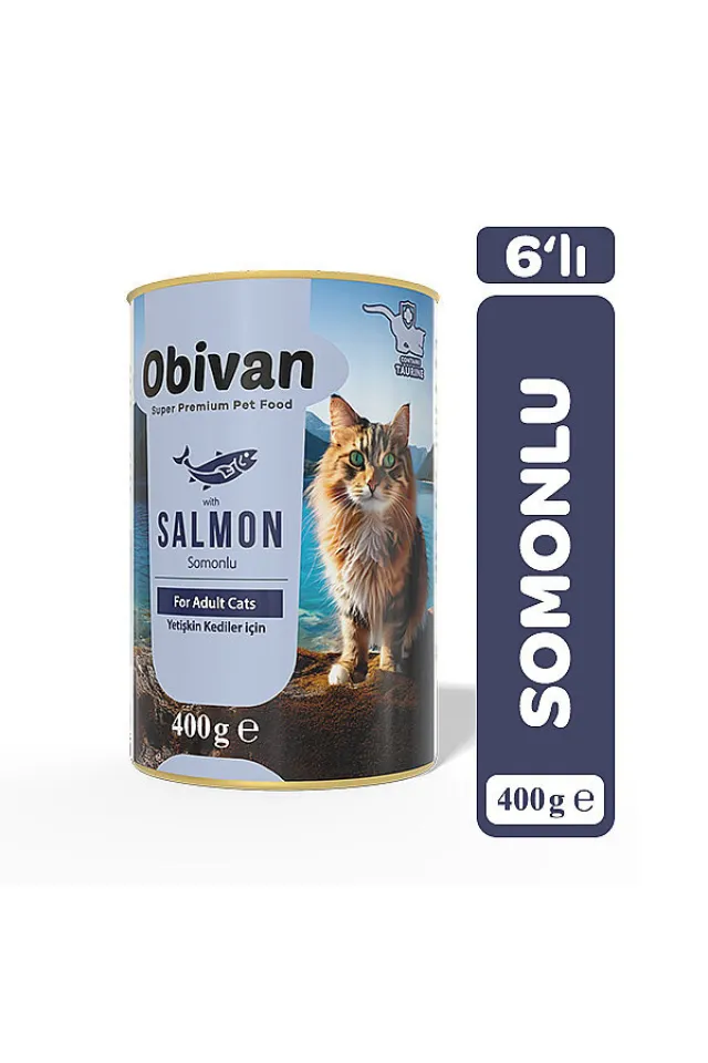 Somon Balıklı Sos İçinde Gravy Yetişkin Kedi Konservesi 400 gr x 6 Adet