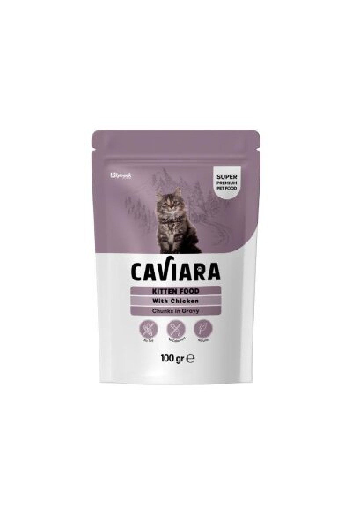 Pouch Sos İçinde Et Parçacıklı Tavuklu Yavru Kedi Konservesi 100 Gr