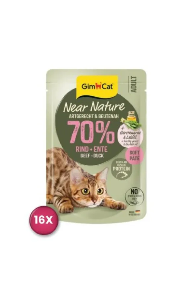 Near Nature Sığır Etli&Ördekli Yetişkin Kedi Konservesi 16X 85 Gr