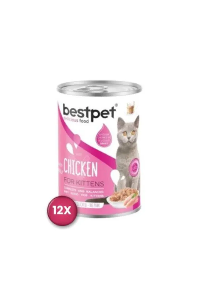 Tavuklu ve Sütlü Yavru Kedi Konservesi 400 gr x 12 Adet