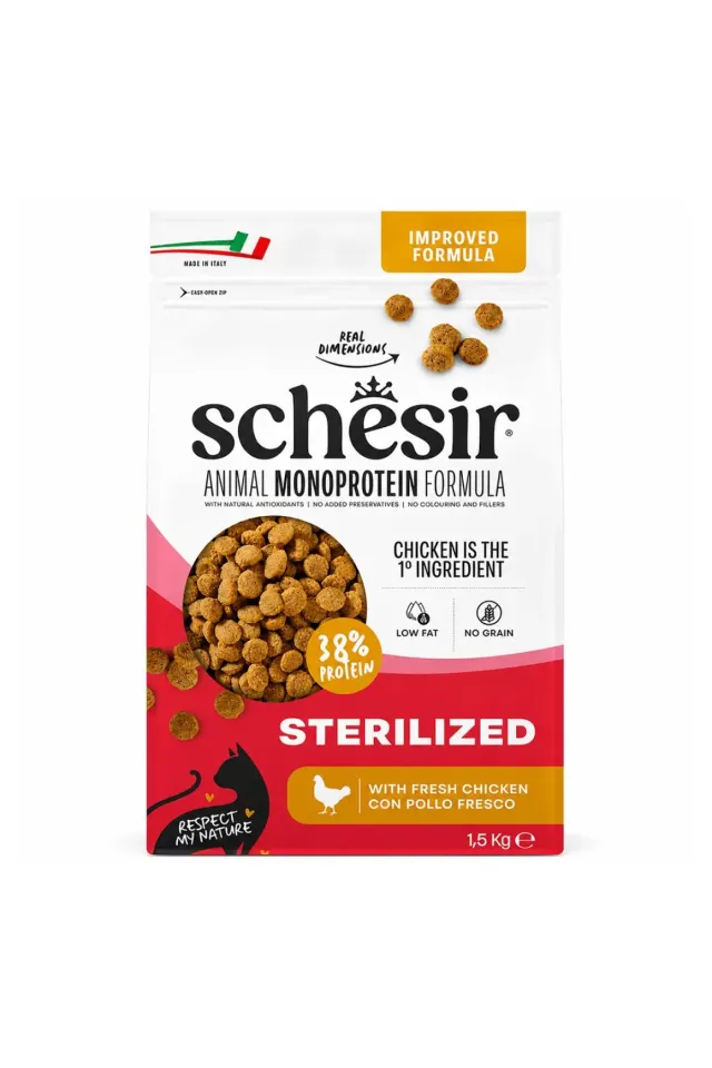 Monoprotein Tavuklu Kısırlaştırılmış Yetişkin Kedi Maması 1,5 Kg