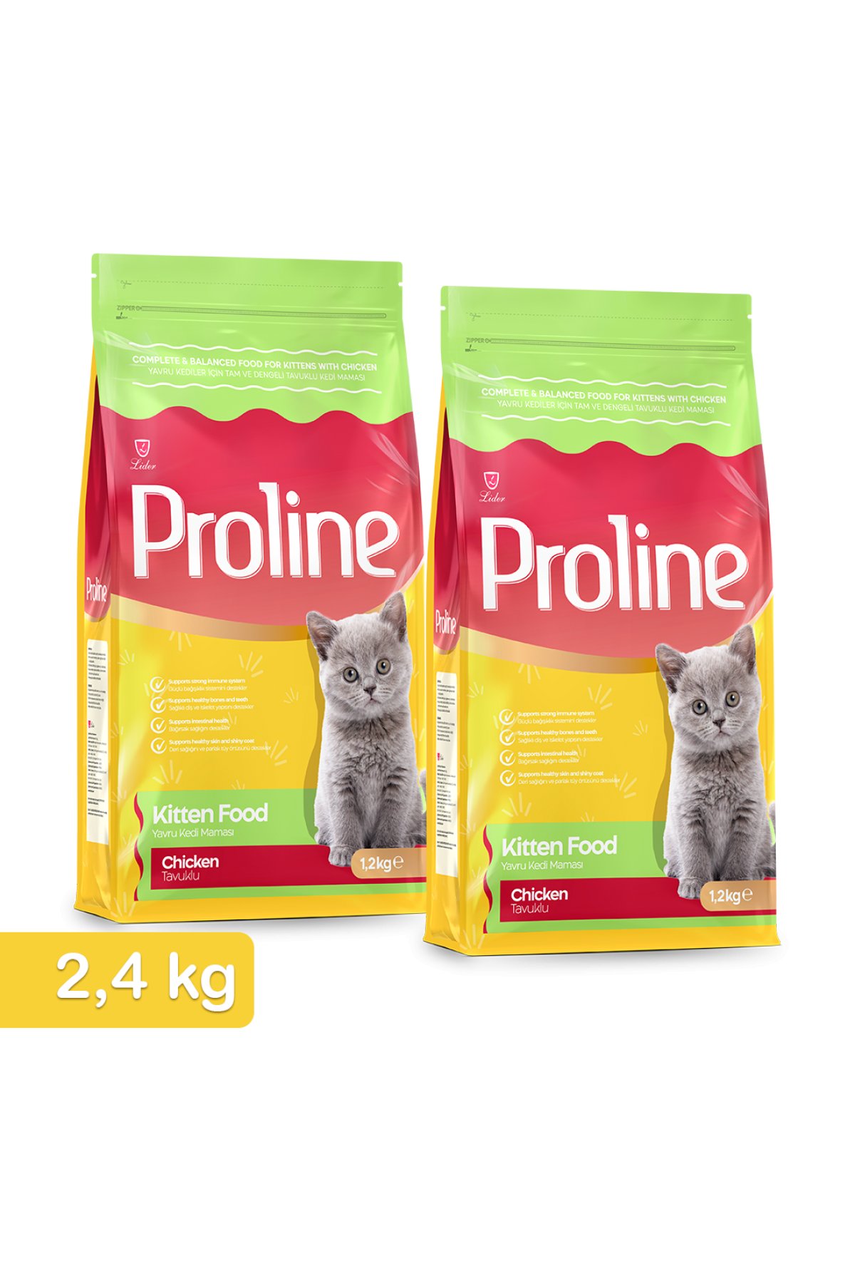 Tavuklu Yavru Kedi Maması 1,2 Kg x 2 Adet