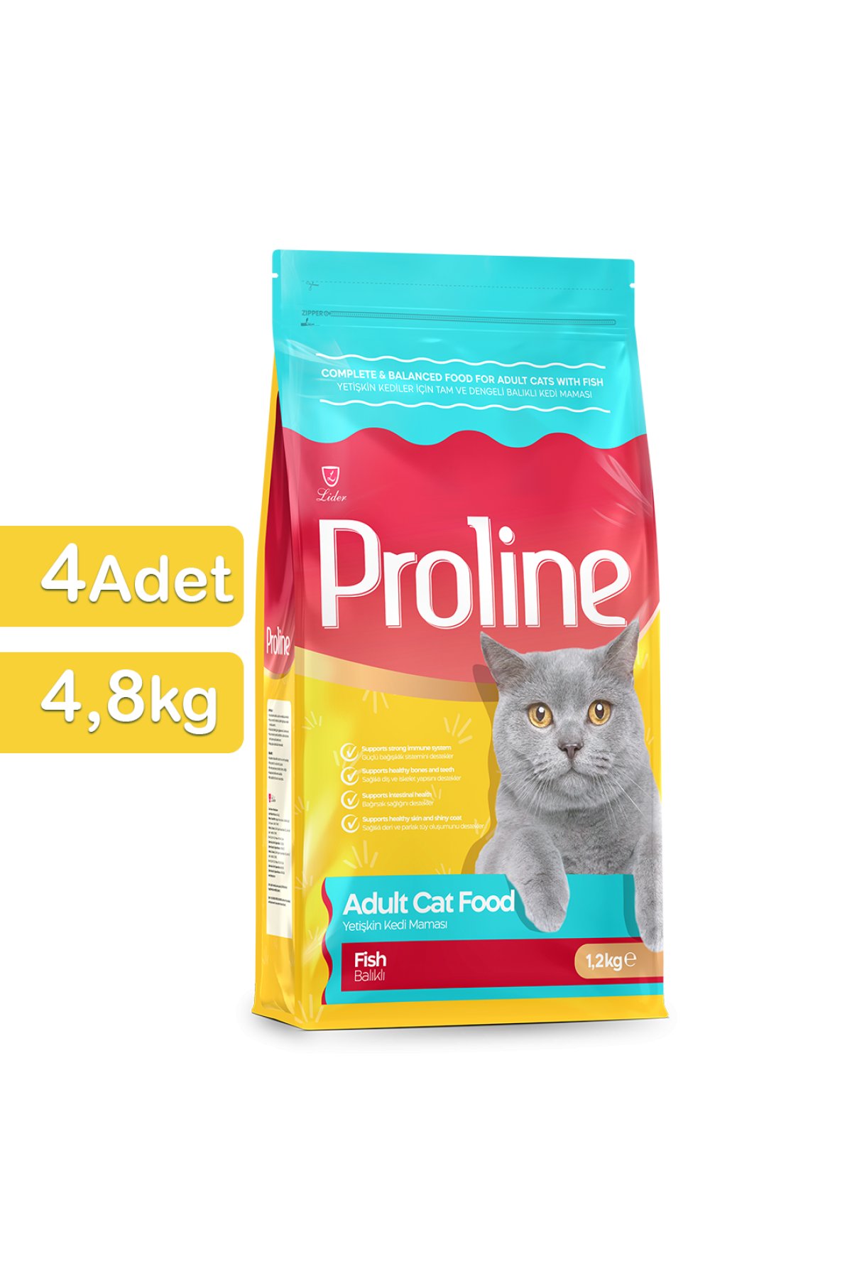 Balıklı Yetişkin Kedi Maması 1,2 Kg x 4 Adet