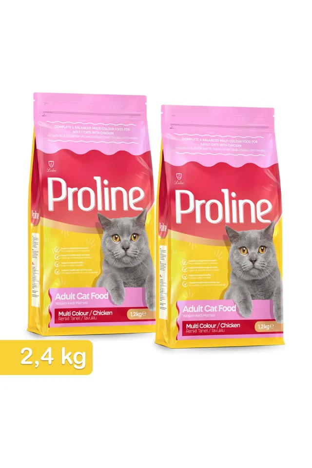Renkli Taneli Tavuklu Yetişkin Kedi Maması 1,2 Kg x 2 Adet