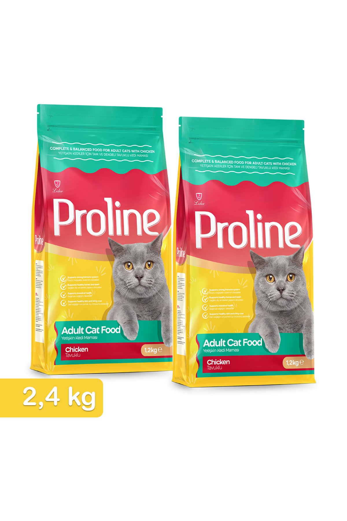 Tavuklu Yetişkin Kedi Maması 1,2 Kg x 2 Adet