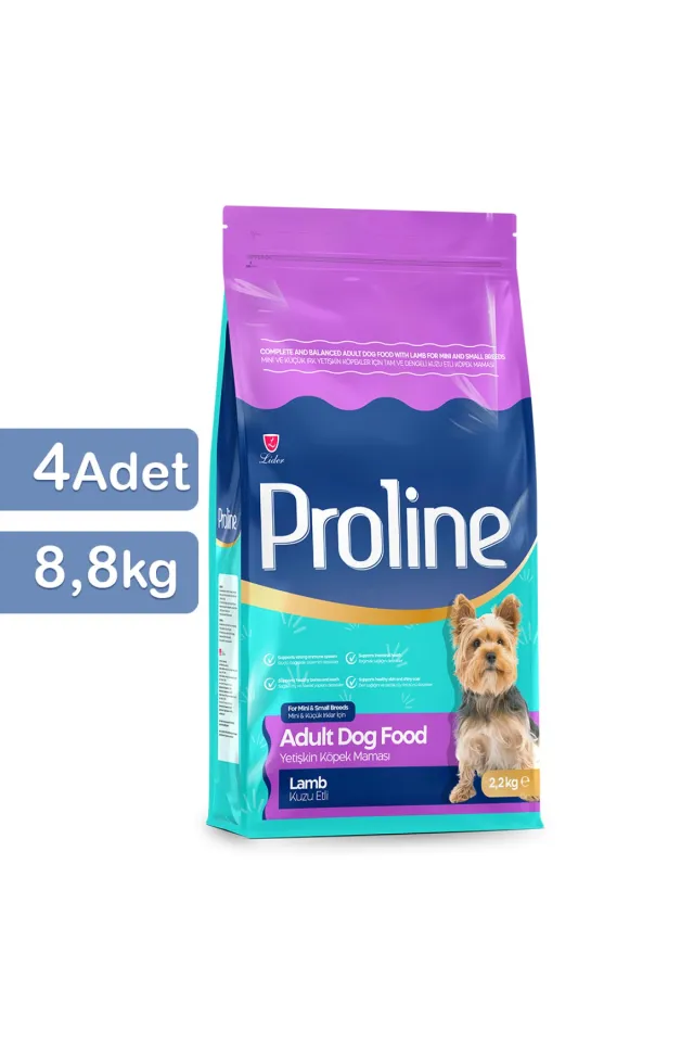 Mini ve Küçük Irk Yetişkin Köpekler Kuzu Etli & Pirinçli Köpek Maması 2,2 Kg x 4 Adet