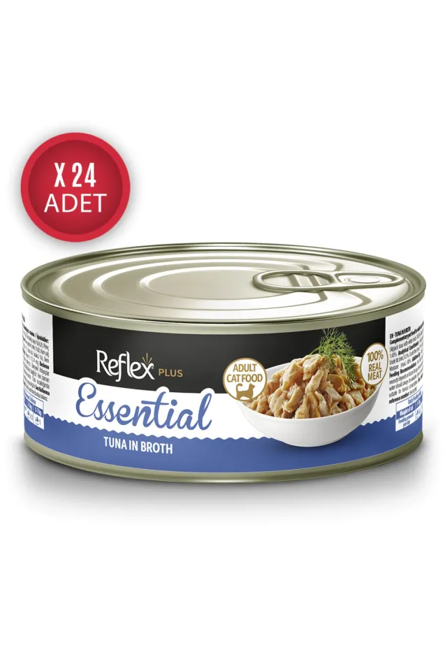 Essential Et Suyunda Ton Balıklı Yetişkin Kedi Konservesi 70gr x 24 Adet