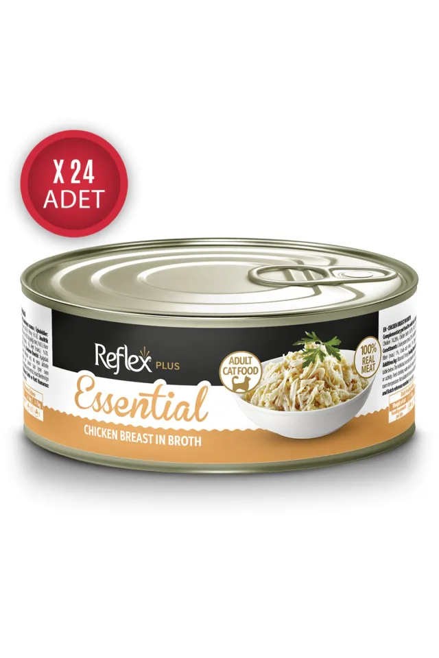 Essential Et Suyunda Tavuk Göğüslü Yetişkin Kedi Konservesi 70gr x 24 Adet