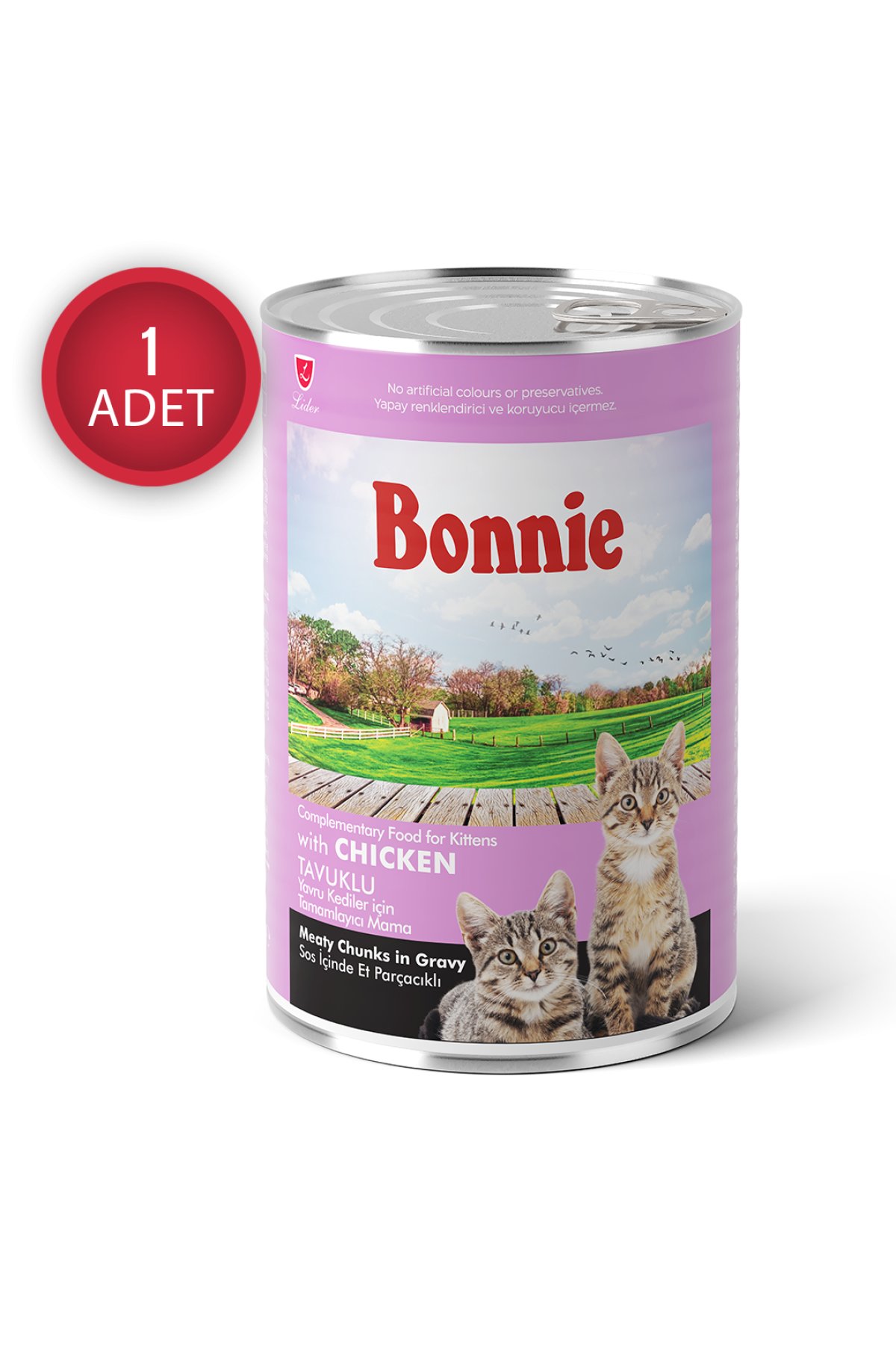 Tavuklu Sos İçinde Et Parçacıklı Yavru Kedi Konservesi 400g