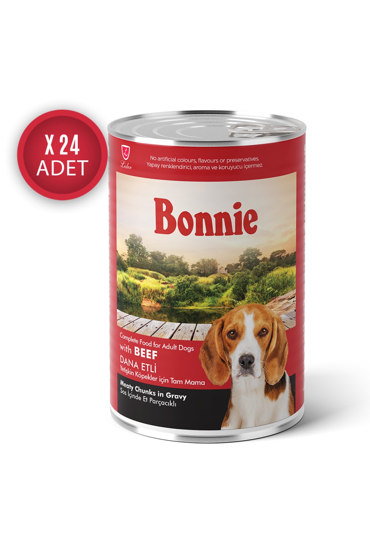 Biftekli Sos İçinde Et Parçacıklı Köpek Konservesi 400g x 24 Adet