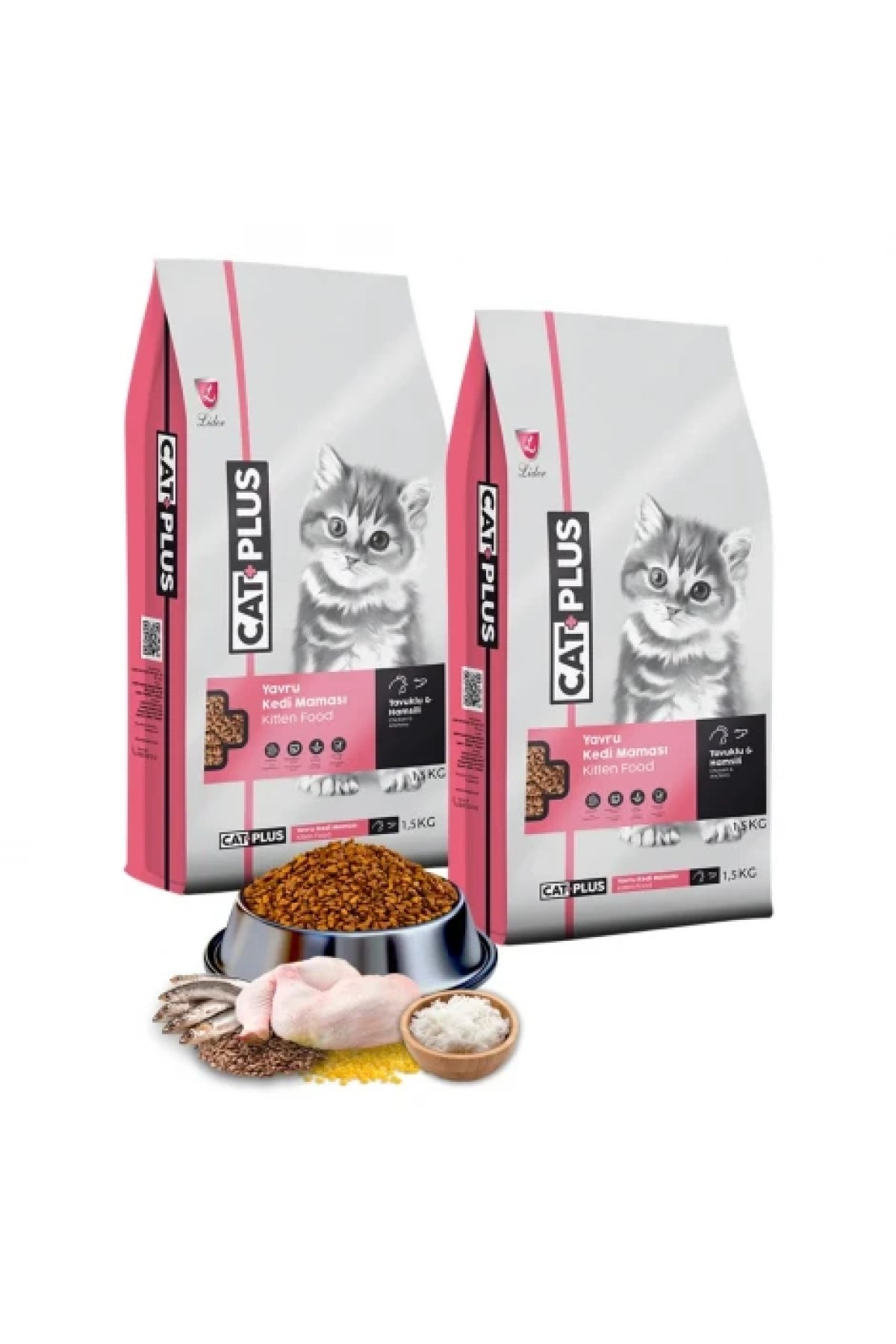 Tavuklu Hamsili Yavru Kedi Maması 1,5 Kg x 2 Adet