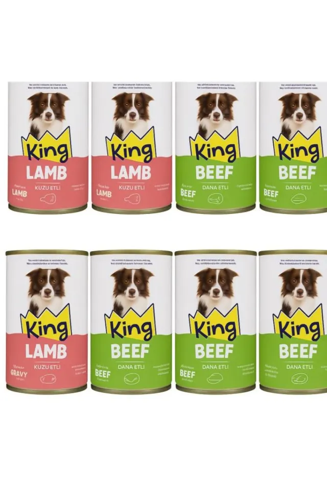 Sos İçerisinde Et Parçacıklı Dana Etli / Kuzu Etli Köpek Konservesi 400 G x 12 Adet