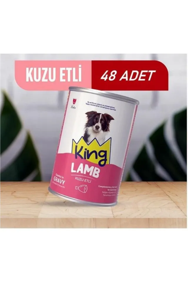Sos İçerisinde Et Parçacıklı Kuzu Etli Köpek Konservesi 400 Gr*48 ADET