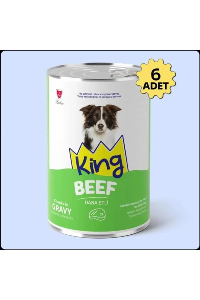 Sos İçerisinde Et Parçacıklı Dana Etli Köpek Konservesi 400 Gr*6 ADET