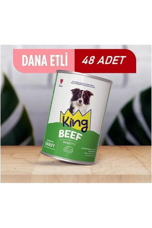 Sos İçerisinde Et Parçacıklı Dana Etli Köpek Konservesi 400 Gr*48 ADET