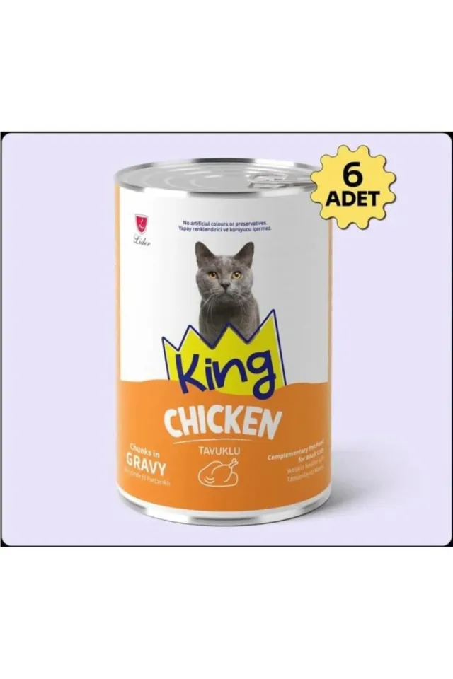 Sos İçerisinde Et Parçacıklı Tavuklu Kedi Konservesi 400 Gr*6 ADET