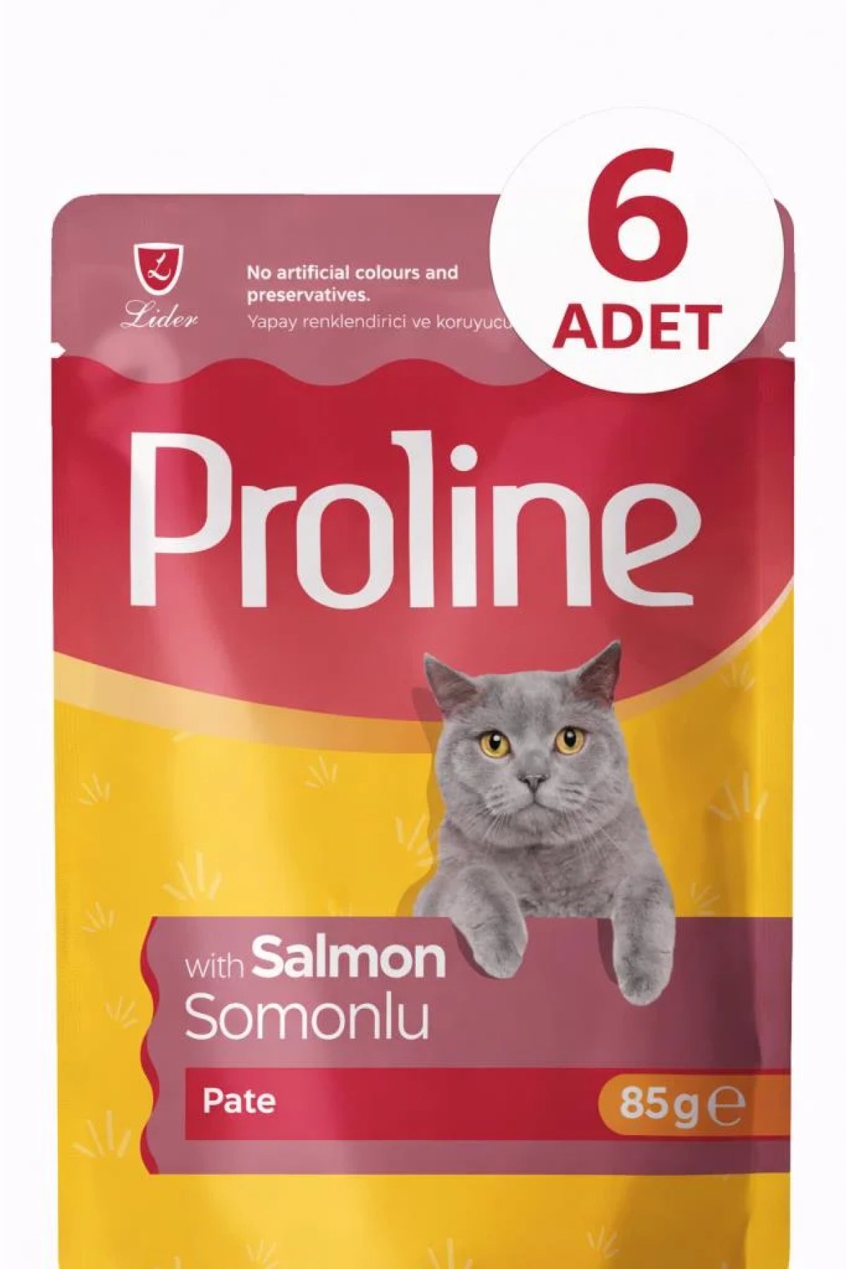 Pouch Somonlu Yaş Kedi Mama 6 x 85 Gr