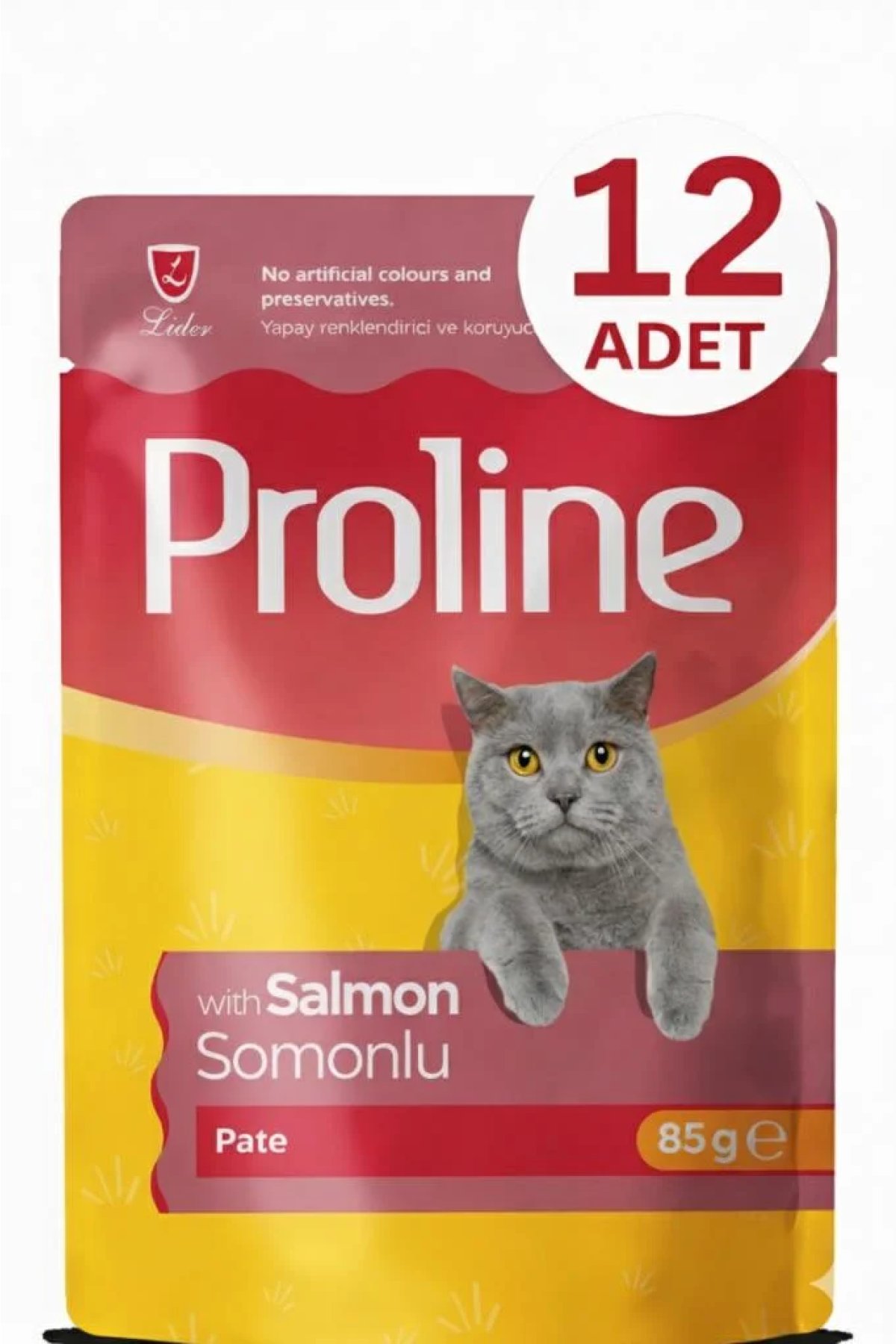 Pouch Somonlu Yaş Kedi Mama 12 x 85 Gr