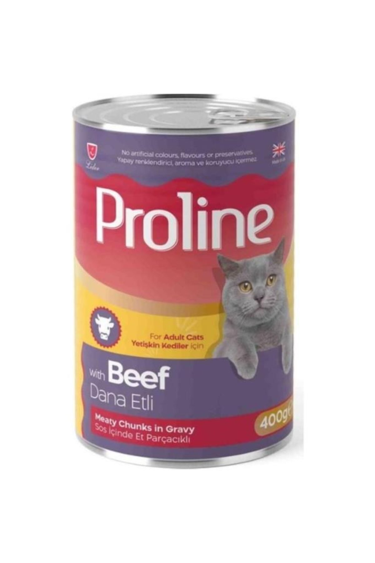 Dana Etli Gravy Yetişkin Kedi Konserve Maması 400 gr x 12 adet
