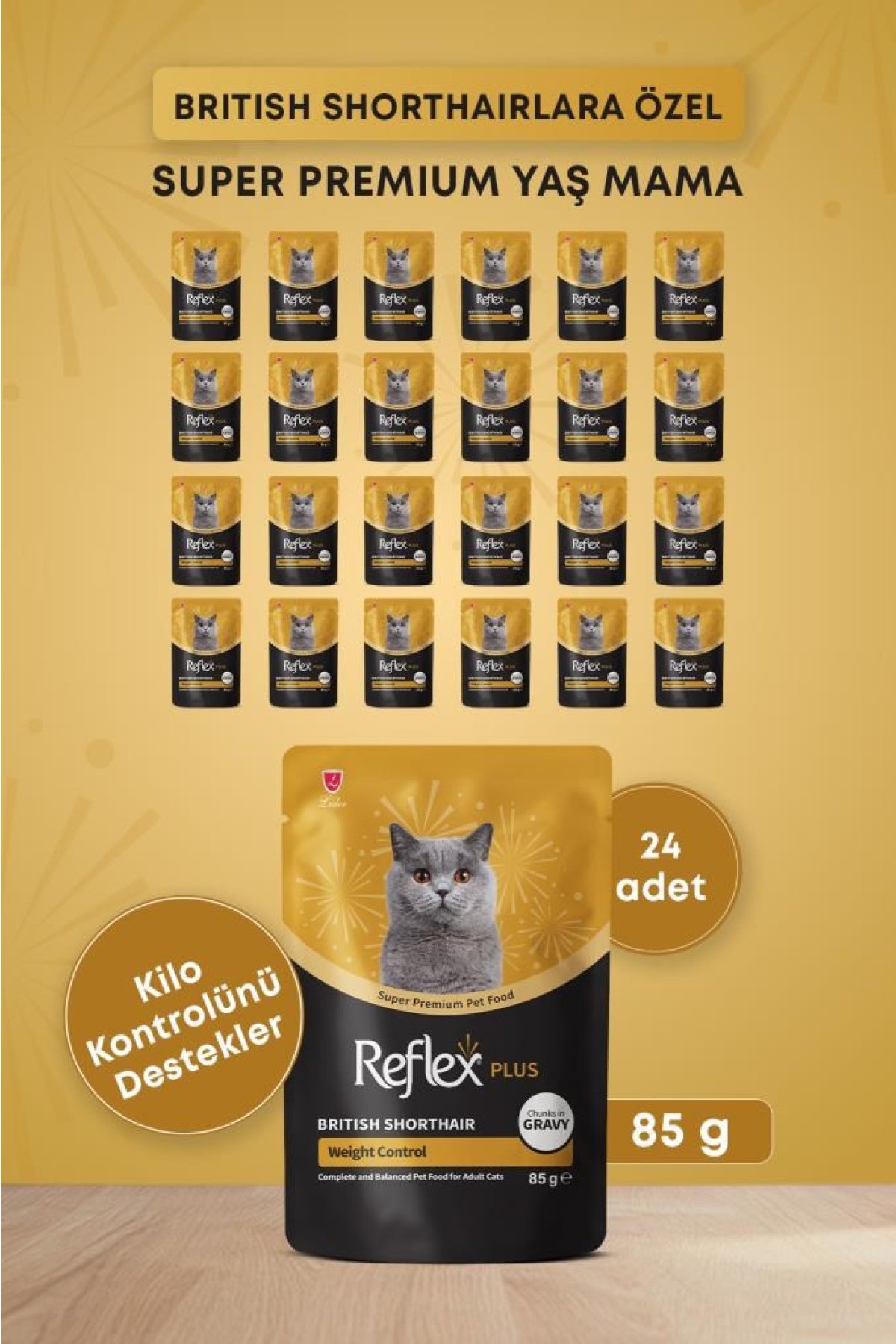 Plus Britsh Shorthair Yetişkin Kedi Konservesi 85gr x 24 Adet