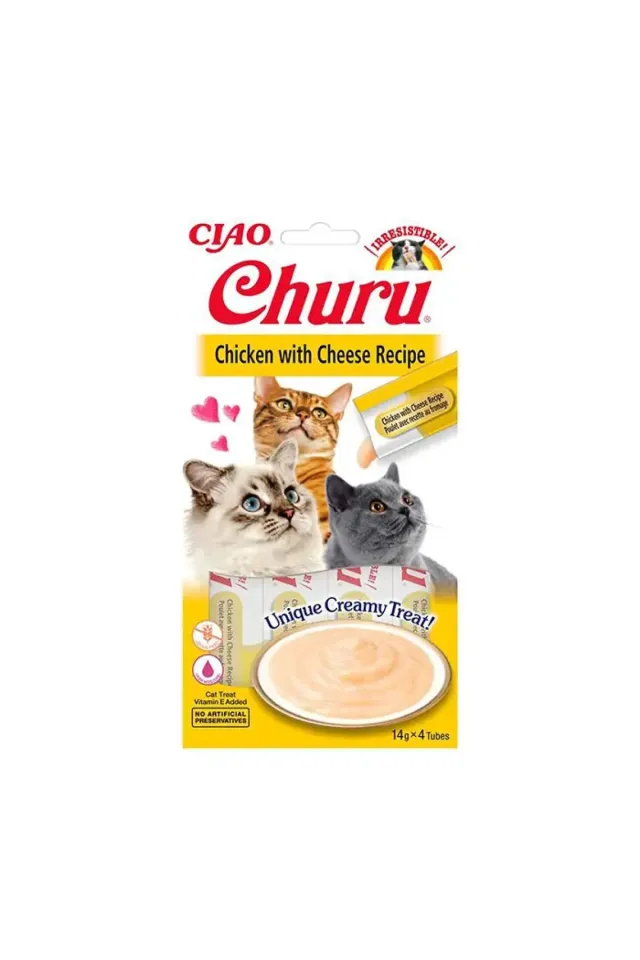 Cream Tavuklu ve Peynirli Sıvı Kedi Ödül Maması 4x14gr