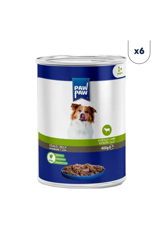 Kuzu Etli Yetişkin Köpek Konserve Maması 400 gr 6'lı