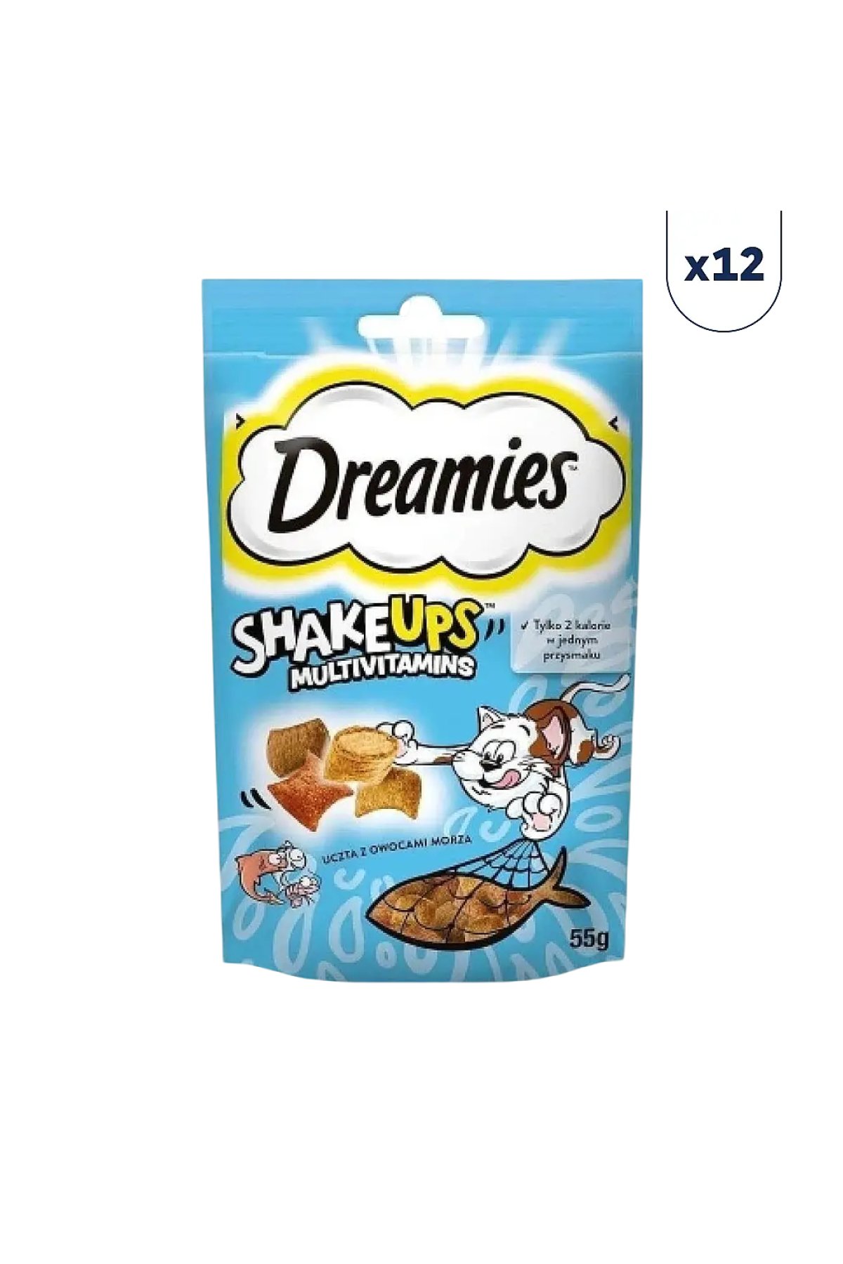 ShakeUps Seafood Balıklı ve Karidesli Kedi Ödül Bisküvisi 60 gr 12'li
