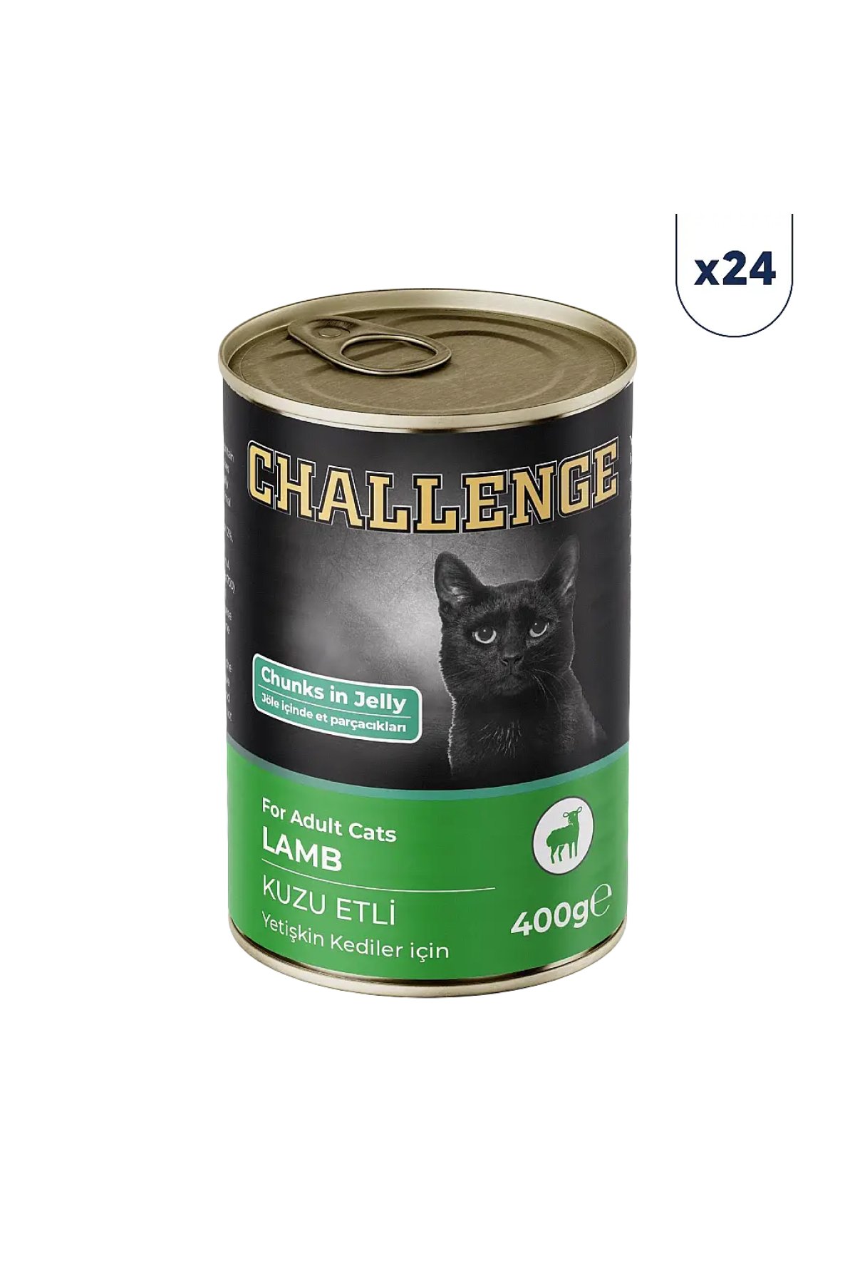 Kuzu Etli Yetişkin Kedi Konservesi 400 gr 24'lü