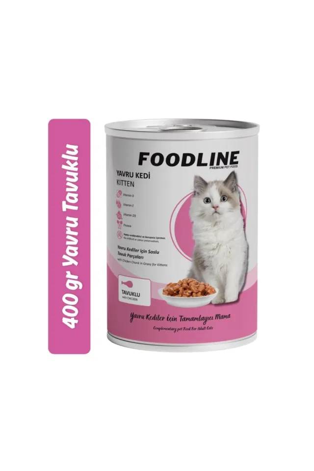 Tavuklu Yavru Kedi Konservesi 400 Gr