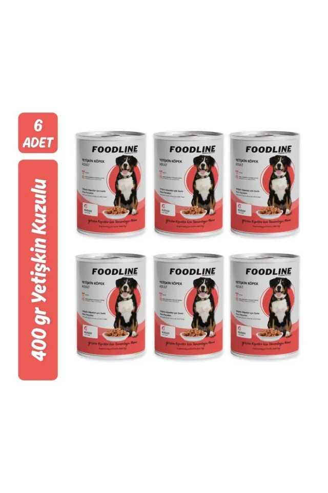 Kuzu Etli Yetişkin Köpek Konservesi 400 Gr x 6 Adet